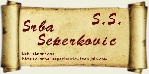 Srba Šeperković vizit kartica